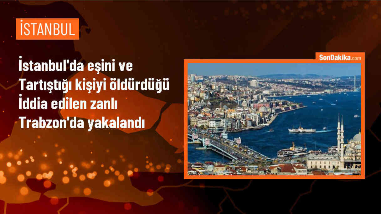 İstanbul\'da eşini ve tartıştığı bir kişiyi bıçakla öldürdüğü iddiasıyla aranan şüpheli Trabzon\'da yakalandı