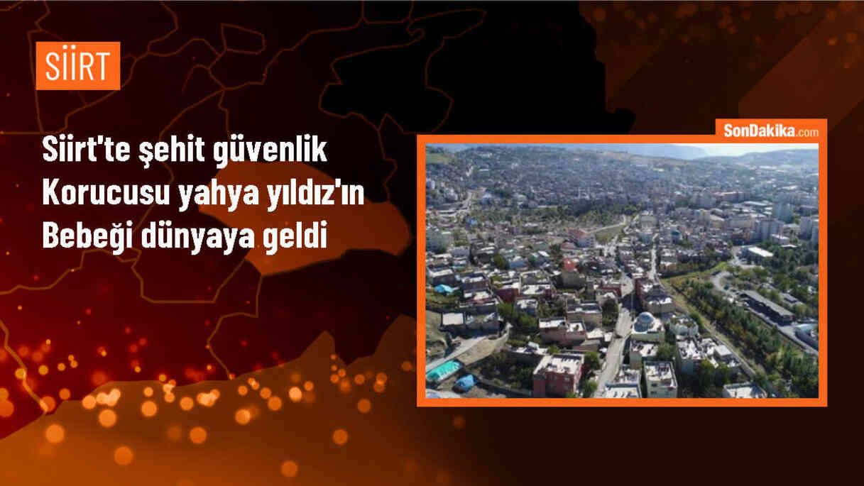 Siirt\'te şehit güvenlik korucusu Yahya Yıldız\'ın bebeği dünyaya geldi