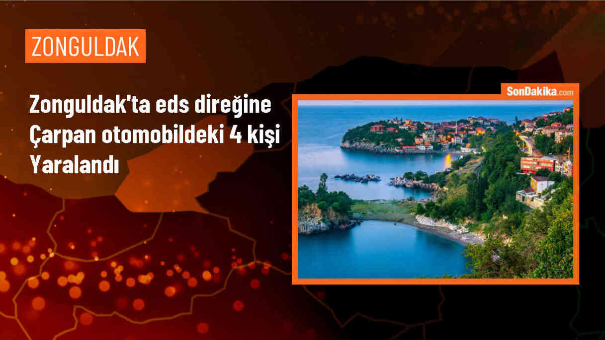 Zonguldak\'ta otomobil EDS direğine çarptı: 4 yaralı
