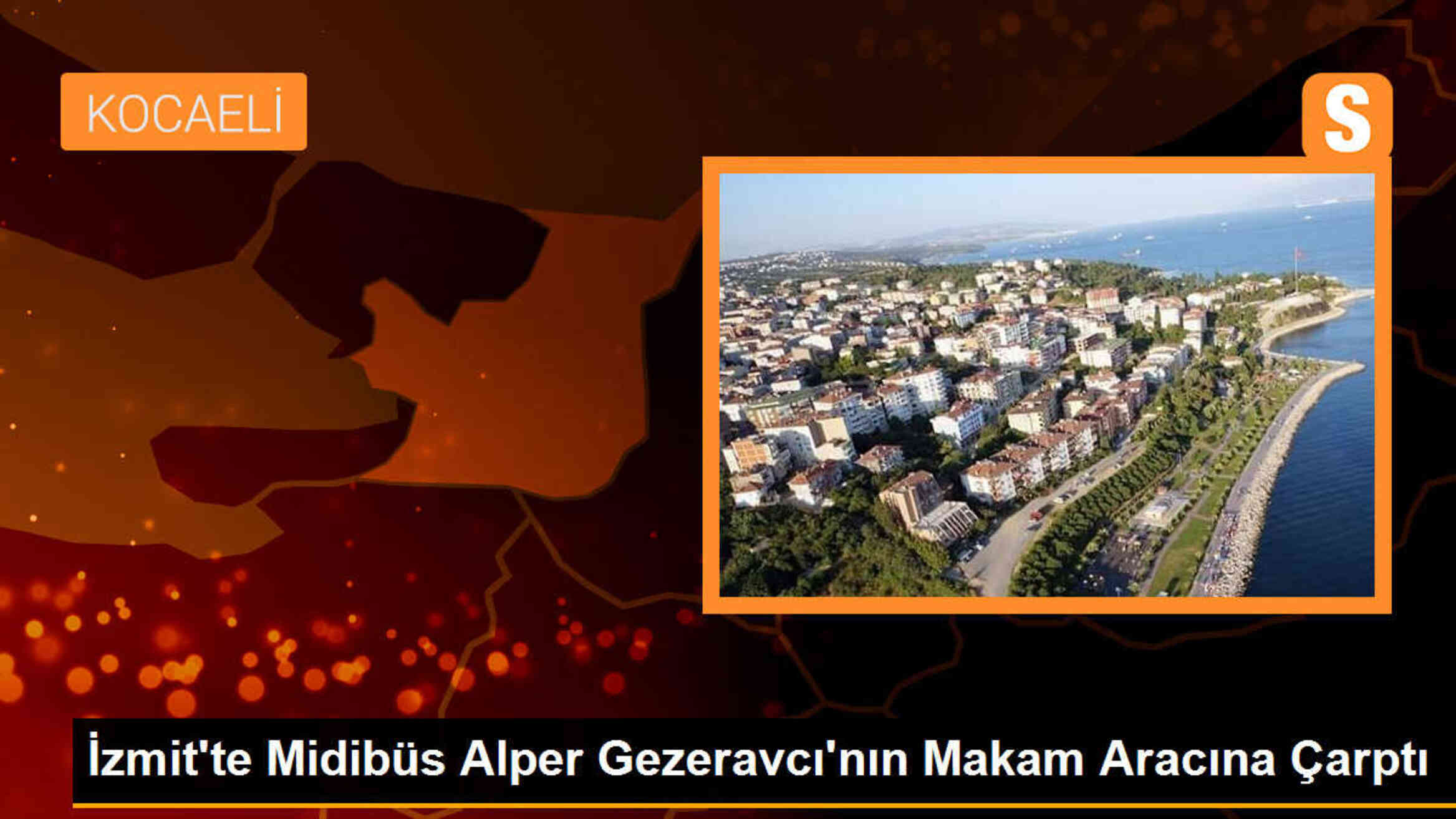 İzmit\'te Midibüs, Alper Gezeravcı\'nın Makam Aracına Çarptı