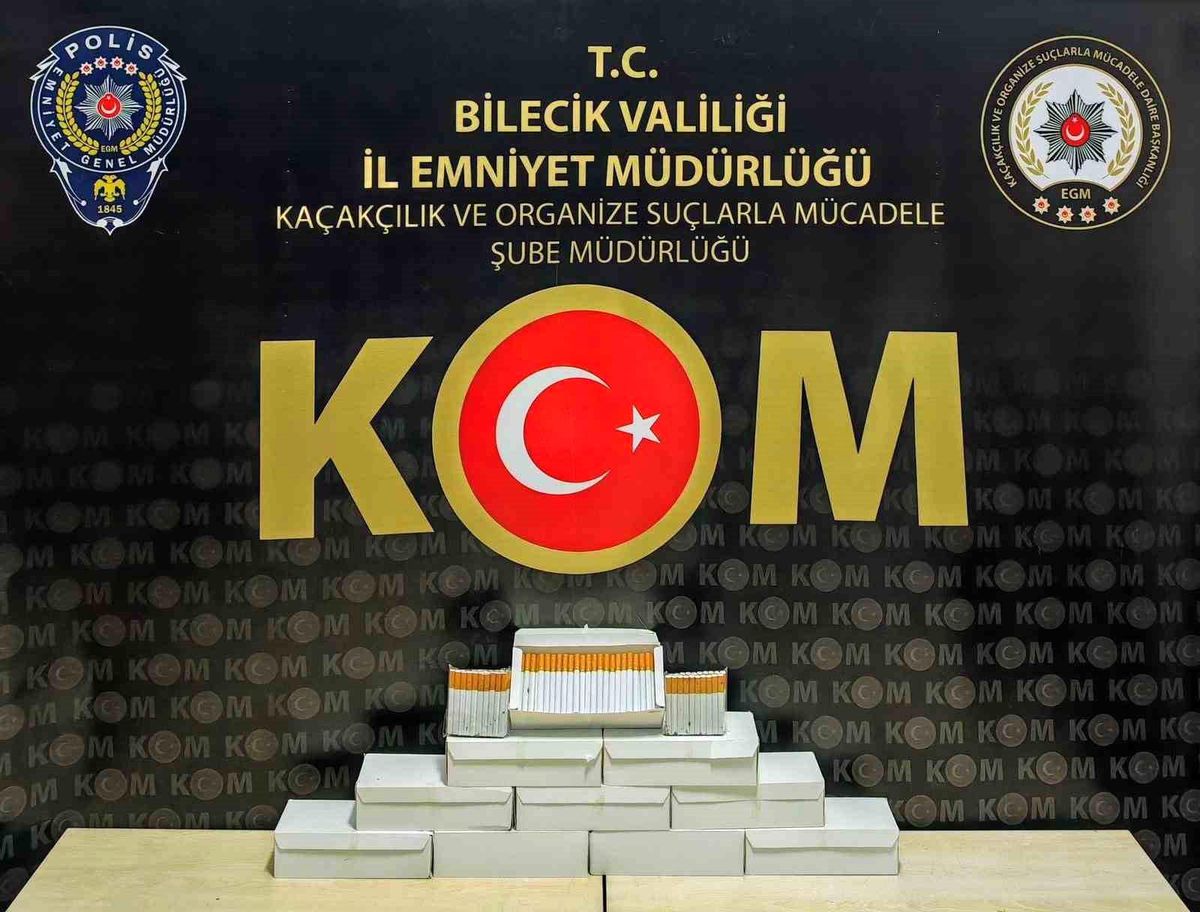 Bilecik\'te Kaçakçılık Operasyonunda 2 Bin Adet Makaron Ele Geçirildi