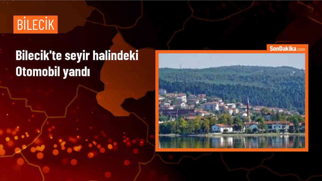 Bilecik\'te seyir halindeki otomobil yangın çıktı