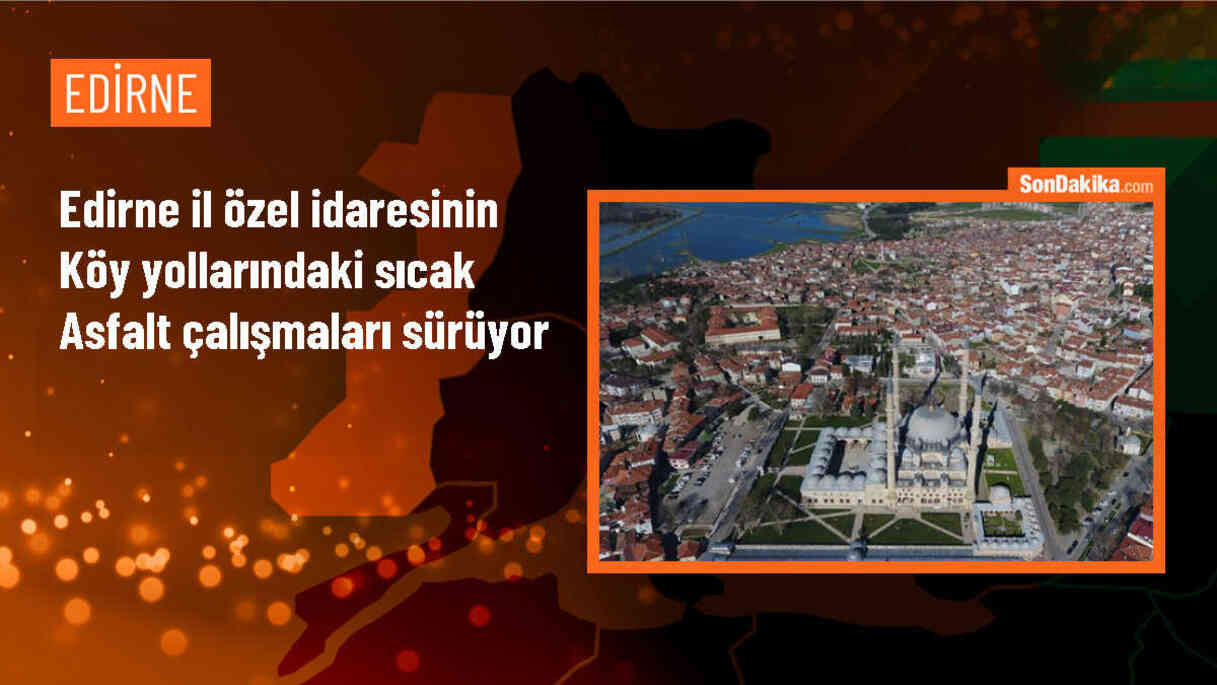 Edirne İl Özel İdaresi, Gökçetepe köyünde yol yapım çalışmalarına devam ediyor