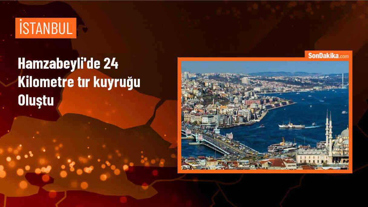 Hamzabeyli Sınır Kapısı\'nda 24 Kilometrelik Tır Kuyruğu Oluştu