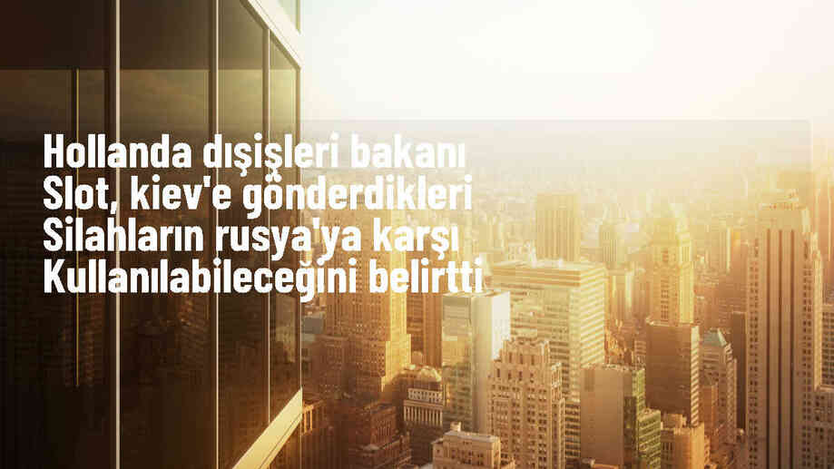 Hollanda Dışişleri Bakanı: Ukrayna\'ya gönderilen silahlar Rusya\'ya karşı kullanılabilir
