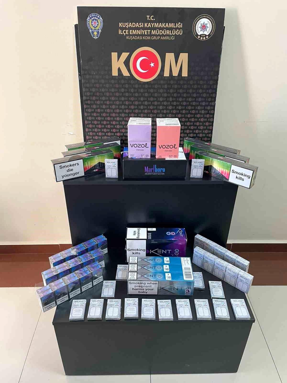 Kuşadası\'nda Kaçak ve Elektronik Sigorta Ele Geçirildi