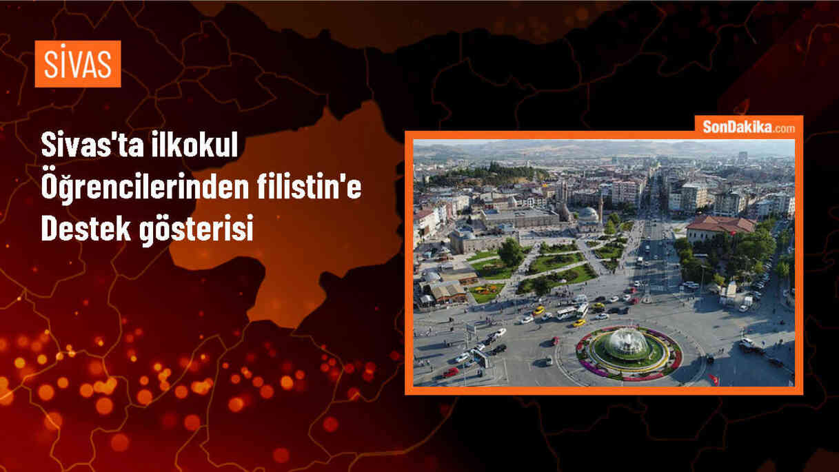 Sivas\'ta İsrail saldırılarına tepki: İlkokul öğrencileri Filistin\'in yanında