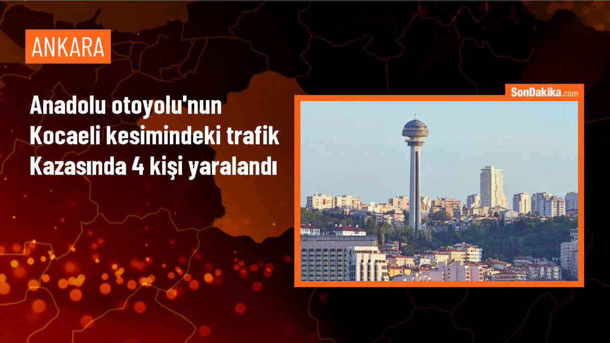 Anadolu Otoyolu\'nun Kocaeli kesimindeki trafik kazasında 4 kişi yaralandı
