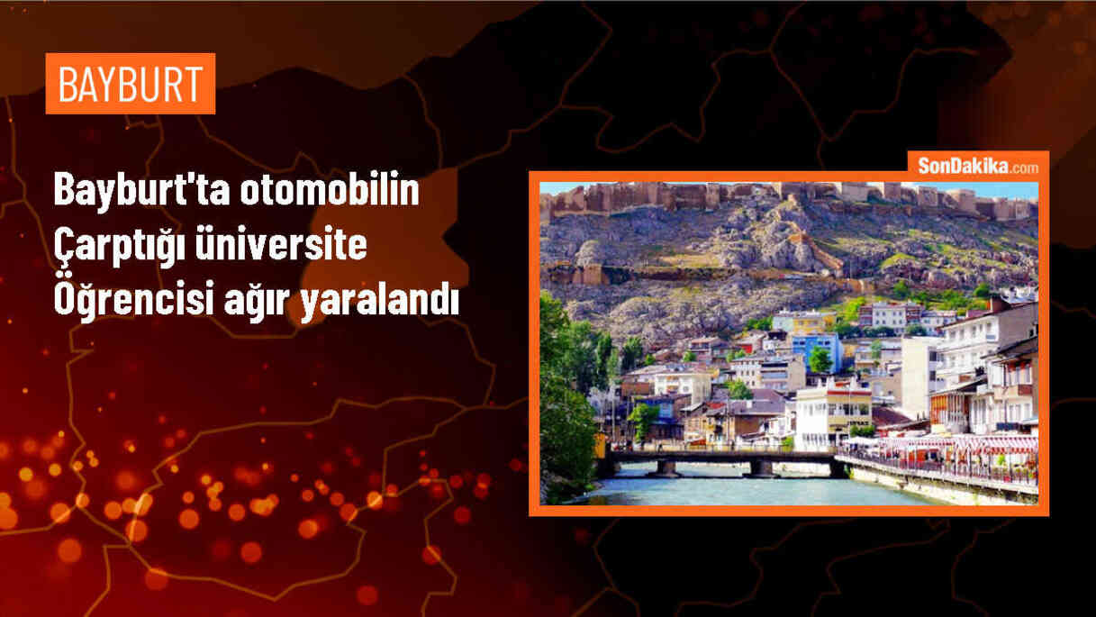 Bayburt\'ta Otomobilin Çarpmasıyla Üniversite Öğrencisi Yaralandı