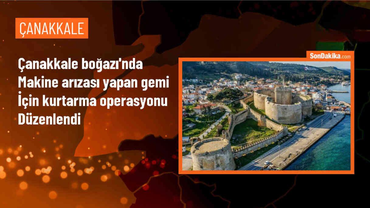 Çanakkale Boğazı\'nda makine arızası yaşayan gemi kurtarıldı