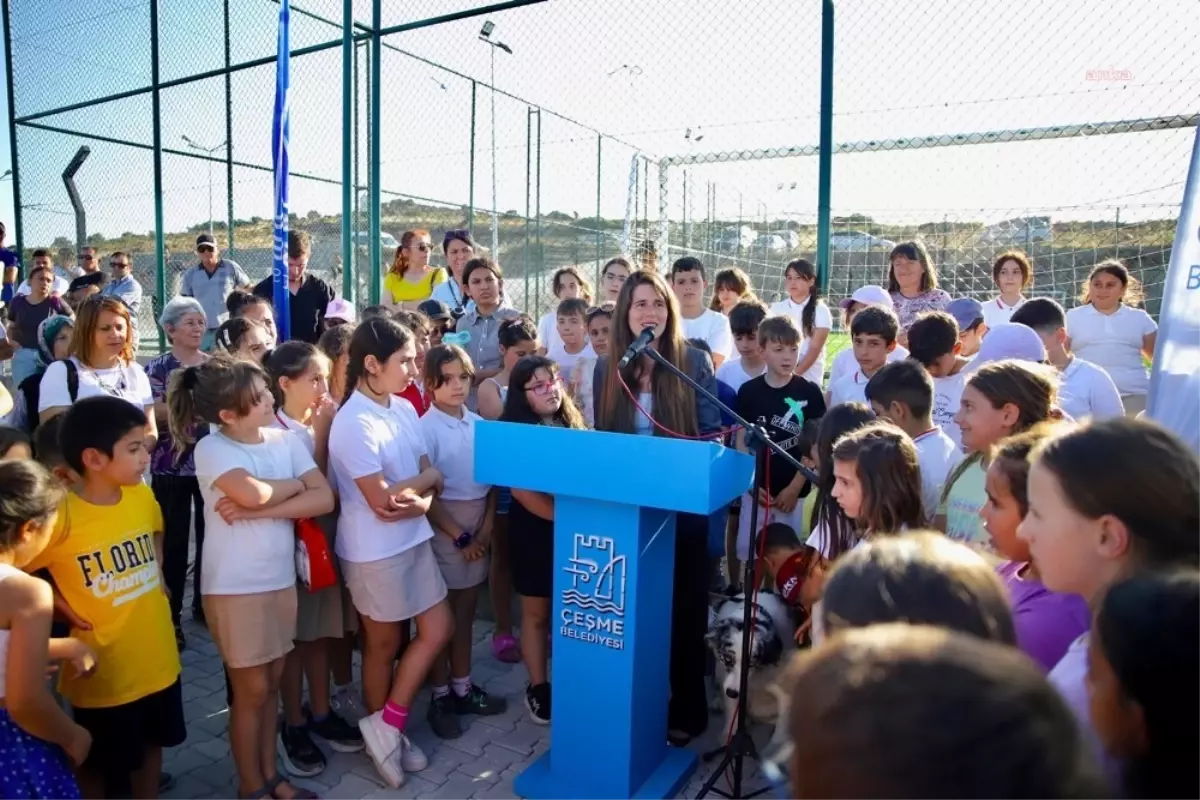 Çeşme Belediyesi, Ildır Mahallesi\'nde Çocuk Oyun Alanı ve Spor Kompleksi Açtı