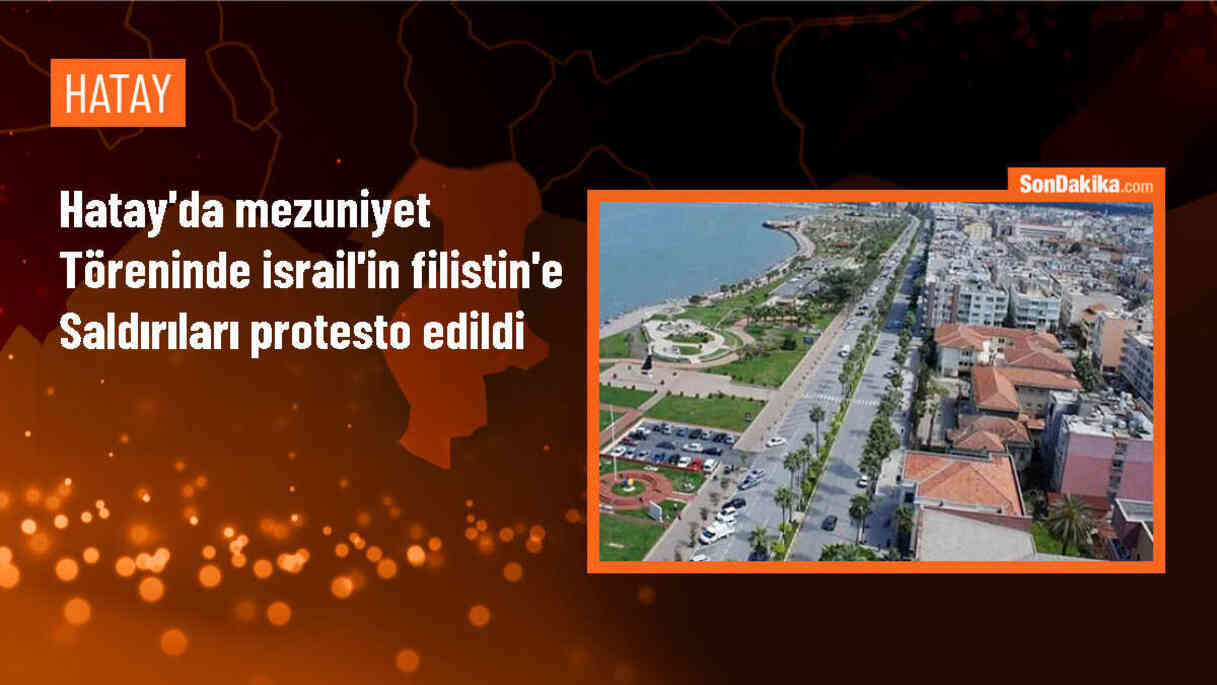 Hatay\'da lise öğrencileri İsrail\'in Filistin\'e saldırılarını protesto etti