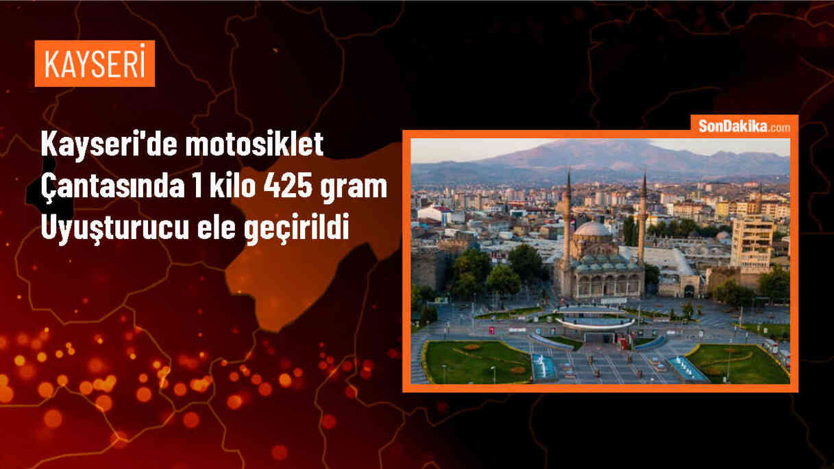 Kayseri\'de motosikletin arka kısmında 1 kilo 425 gram uyuşturucu ele geçirildi