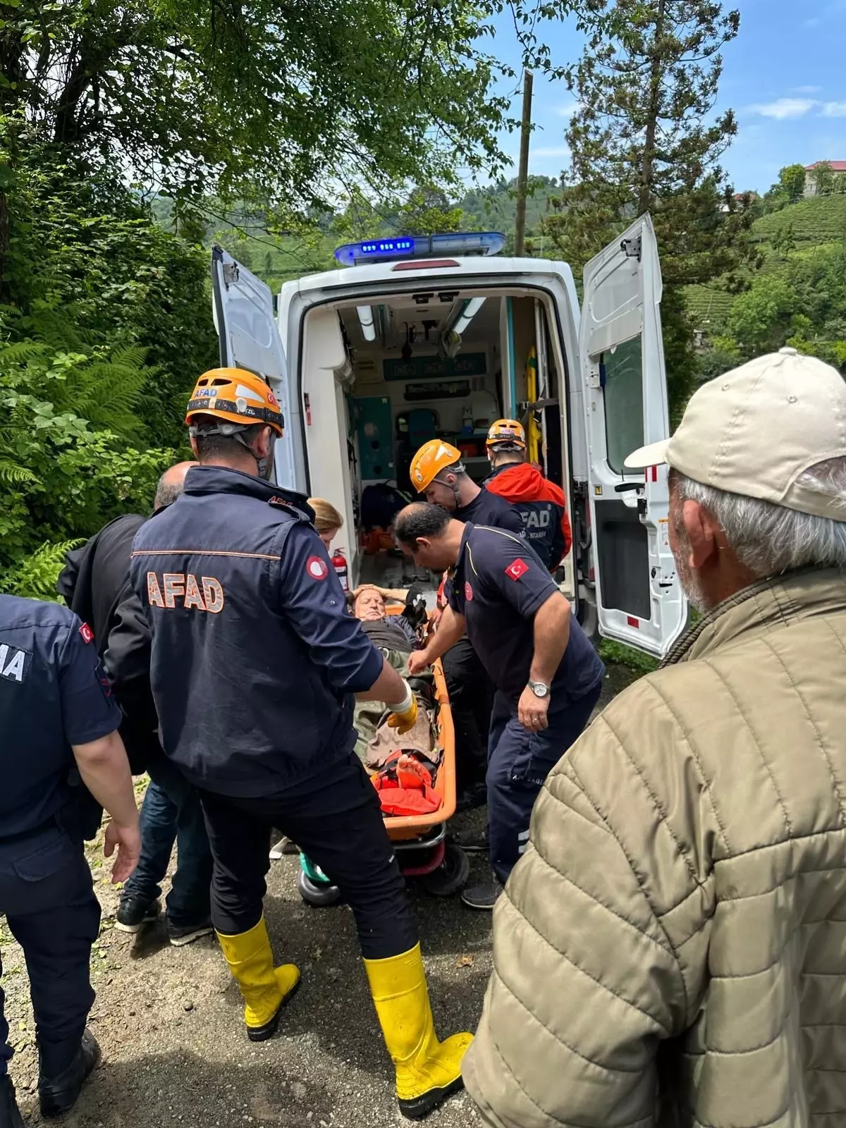 Rize\'de ağaç kesimi sırasında kaza: Bir kişi yaralandı