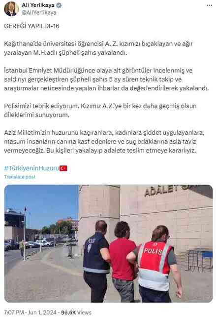 Korkudan okulunu dondurmuştu! Üniversiteli Aslıhan'ı bıçaklayan saldırgan aylar sonra yakalandı Korkudan okulunu dondurmuştu! Üniversiteli Aslıhan'ı bıçaklayan saldırgan aylar sonra yakalandı