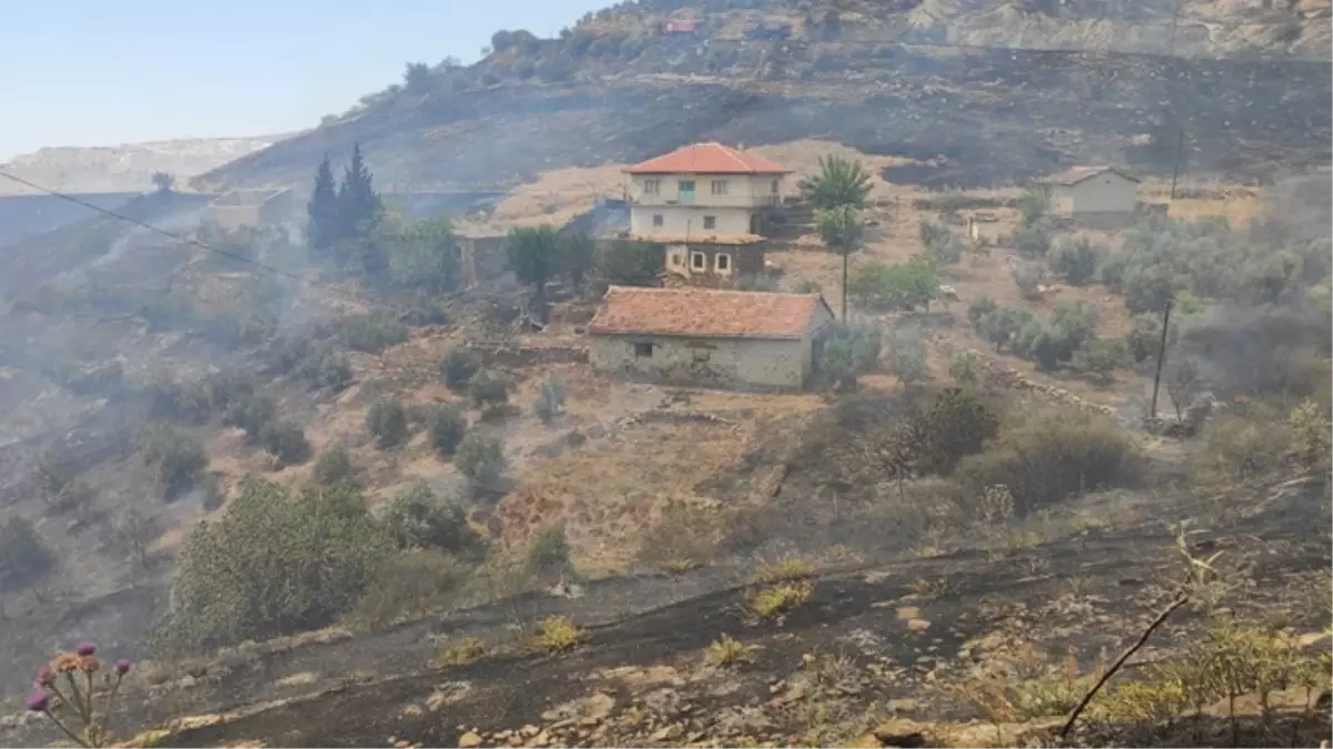 Alevler evlere kadar ulaştı! Manisa\'da orman yangını bir türlü söndürülemiyor