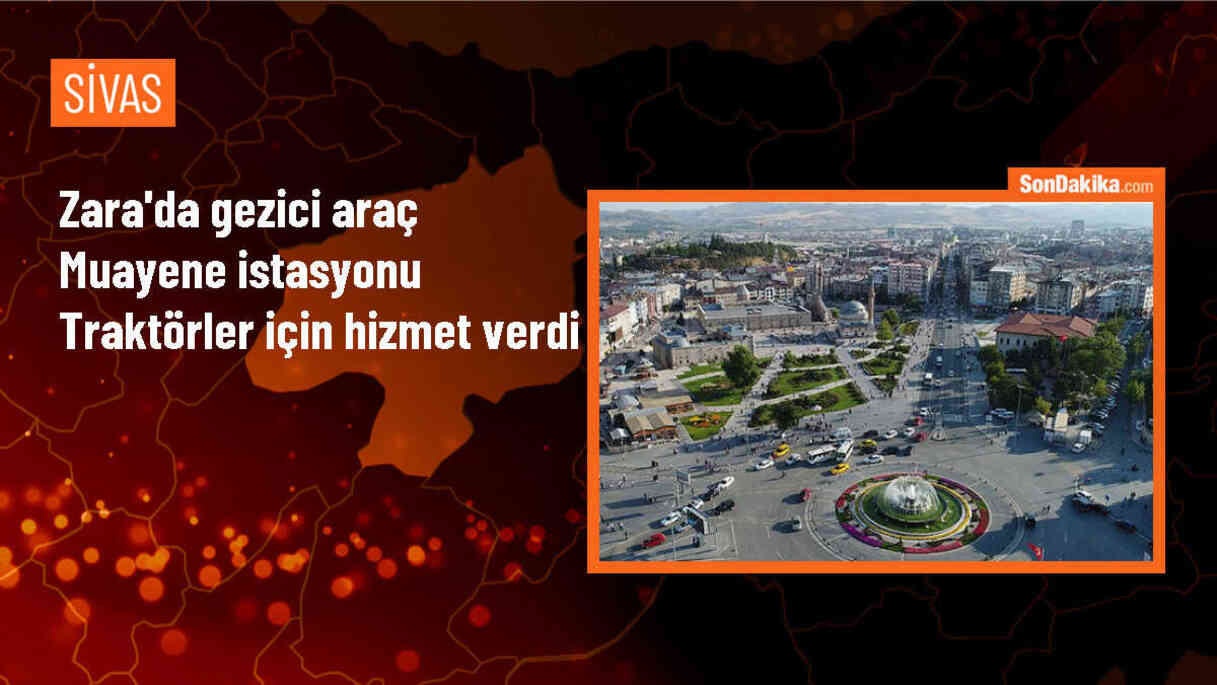 Zara\'da gezici araç muayene istasyonu traktörler için hizmet verdi