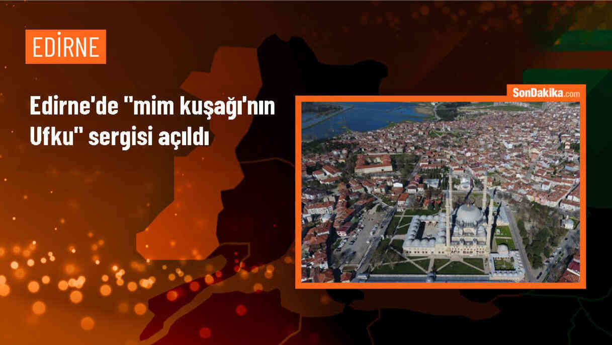 Edirne\'de MİM Sanat Derneği üyeleri tarafından hazırlanan sergi açıldı