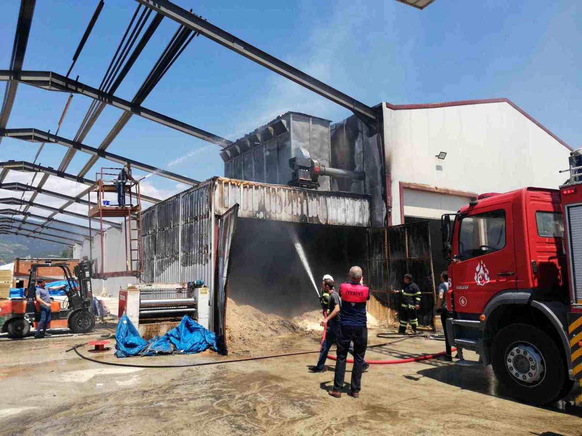 Tokat\'ta bir kereste ve kontrplak fabrikasında yangın çıktı