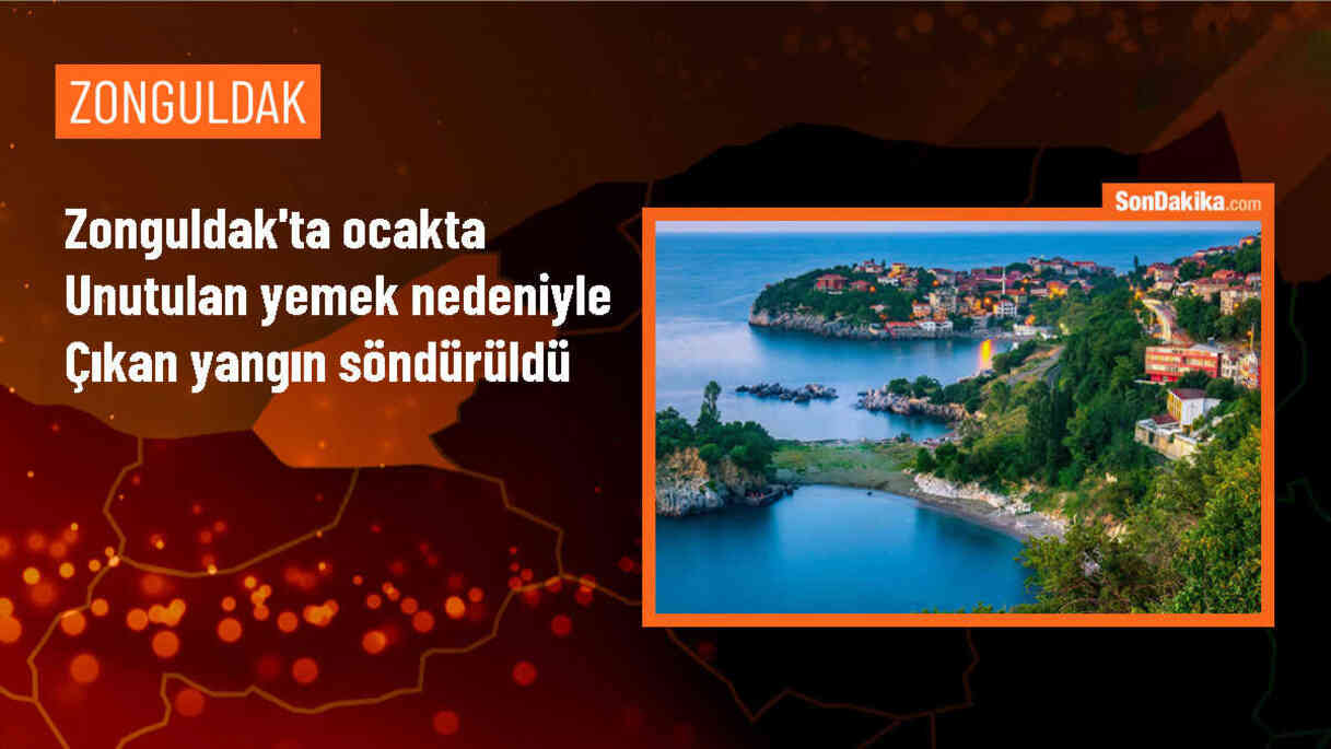 Zonguldak\'ın Devrek ilçesinde mutfakta unutulan yemek nedeniyle çıkan yangın hasara neden oldu