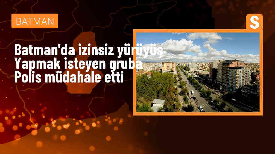 Batman\'da izinsiz yürüyüş yapmak isteyen gruba polis müdahale etti, 3 kişi gözaltına alındı