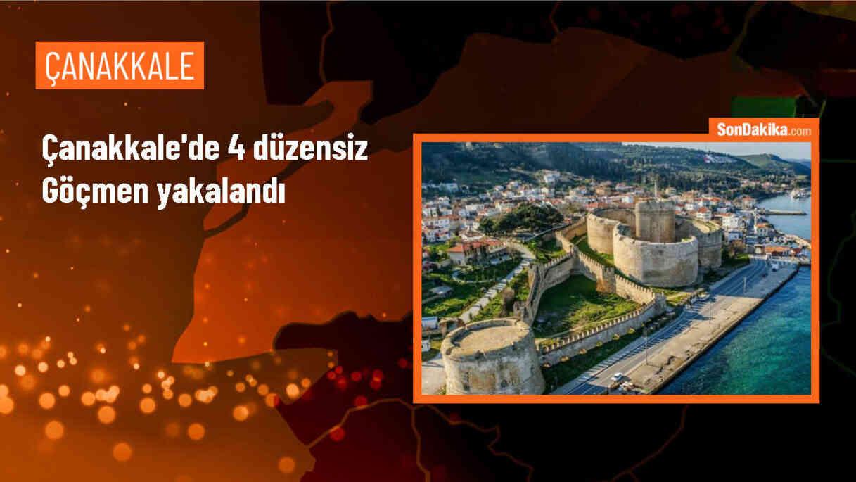 Çanakkale\'de Afganistan uyruklu 4 düzensiz göçmen yakalandı, 1 göçmen kaçakçılığı şüphelisi gözaltına alındı