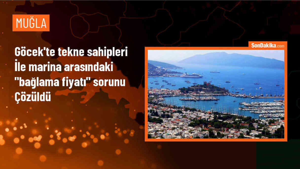 Göcek\'te Tekne Bağlama Fiyatı Sorunu Çözüldü