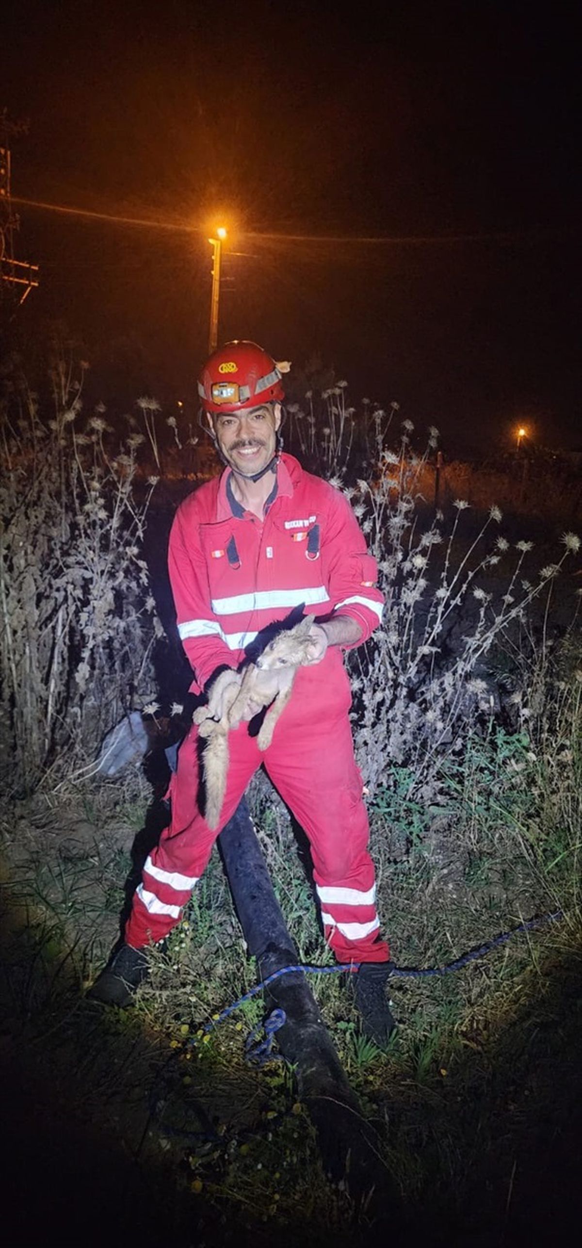 Hatay\'da 15 Metrelik Kuyuya Düşen Tilkisi İtfaiye Tarafından Kurtarıldı