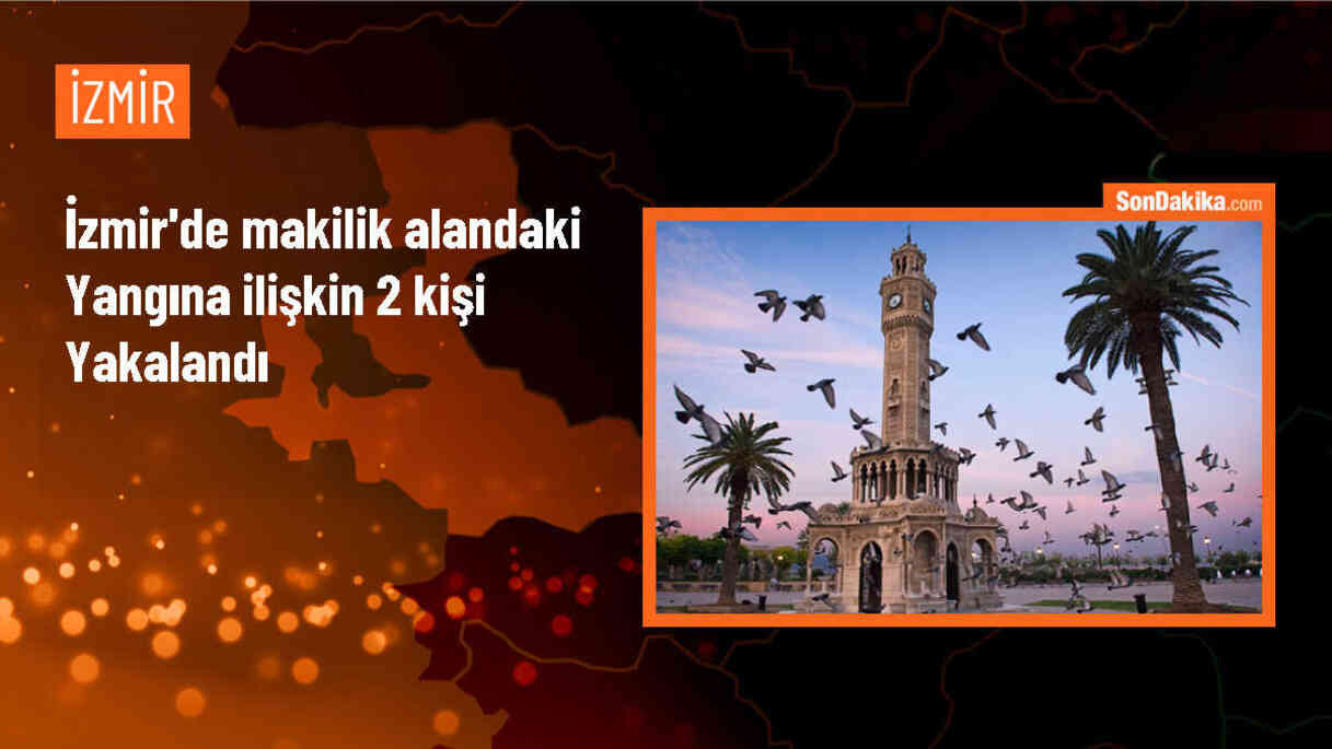 Foça\'da çıkan yangına ilişkin 2 şüpheli gözaltına alındı