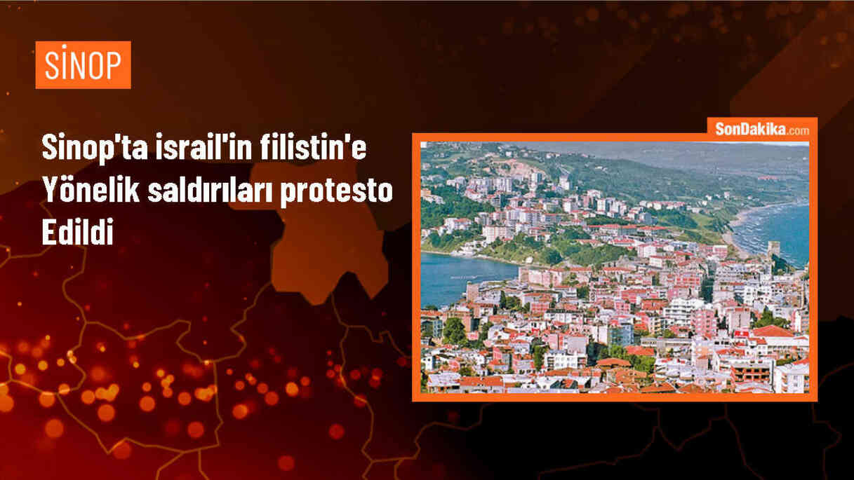 Sinop\'ta İsrail\'in Filistin\'e yönelik saldırıları protesto edildi