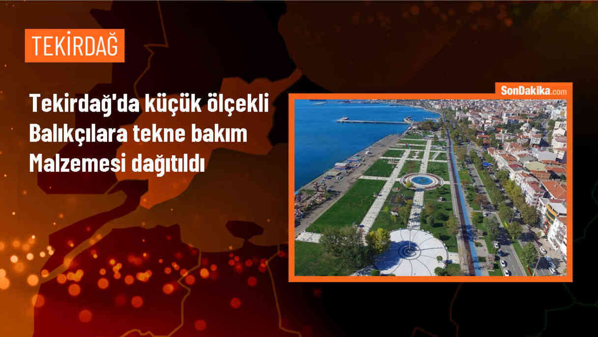 Tekirdağ Büyükşehir Belediyesi 155 Balıkçıya Tekne Bakım Malzemesi Dağıttı