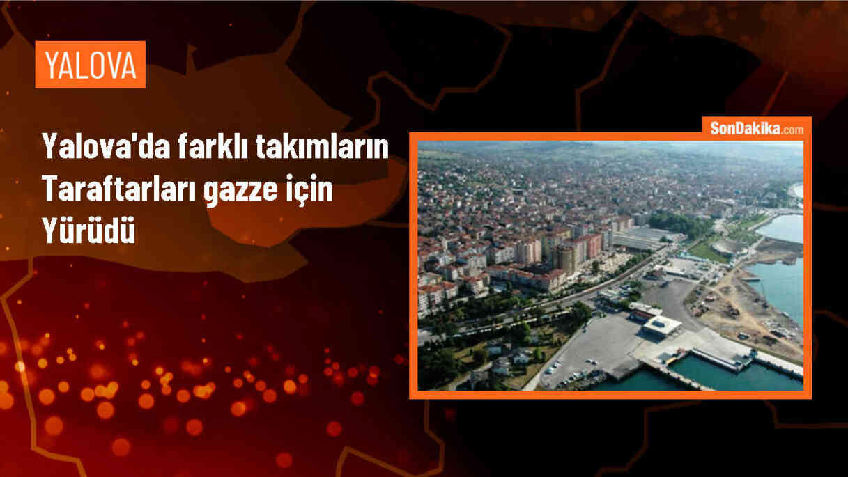 Yalova\'da İsrail\'in Gazze\'deki katliamlarını protesto eden taraftarlar toplandı