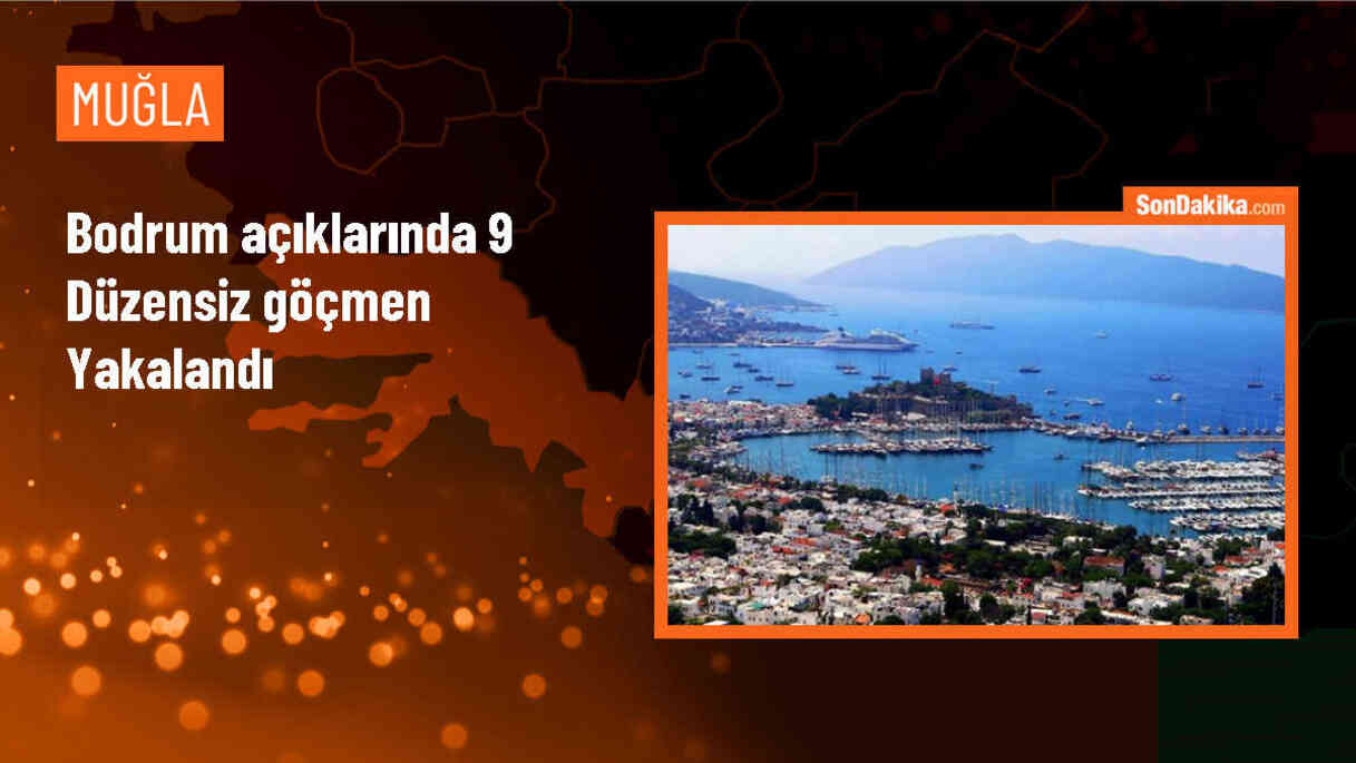 Bodrum açıklarında 9 düzensiz göçmen yakalandı