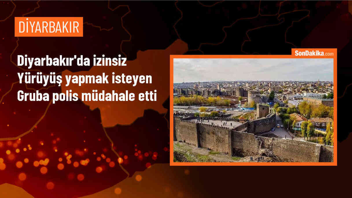 Diyarbakır\'da izinsiz yürüyüşe müdahale: 2 polis yaralandı, 2 kişi gözaltına alındı