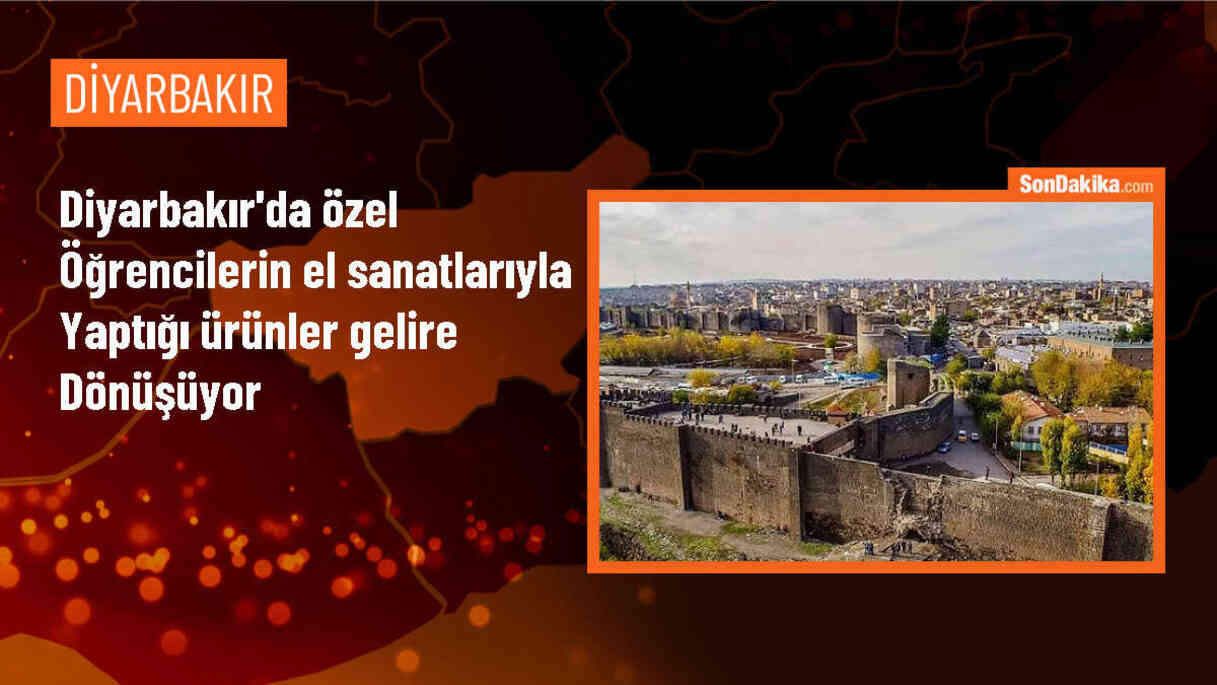 Diyarbakır\'da özel eğitim okulunda el sanatları ürünleri satışa sunuluyor