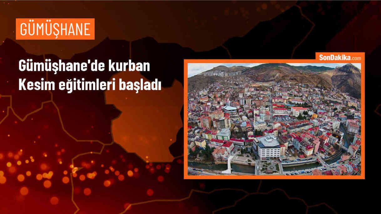 Gümüşhane\'de Kurban Bayramı öncesinde kurban kesim elemanı kursu açıldı