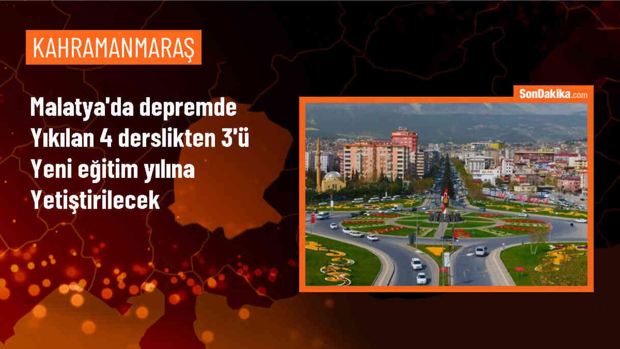 Malatya\'da depremler sonucu kullanılamaz hale gelen okulların inşası sürüyor