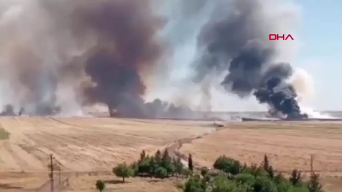 Mardin\'de çıkan yangınlar TOMA\'larla söndürüldü