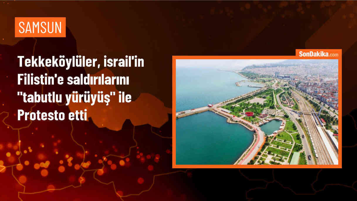 Samsun\'da İsrail\'in Filistin\'e yönelik saldırıları protesto edildi