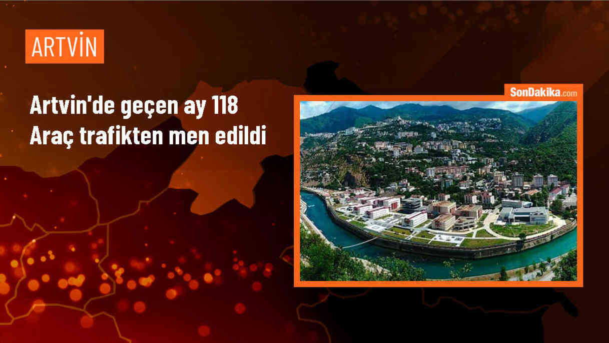 Artvin\'de Trafik Denetimlerinde 118 Araç Trafikten Men Edildi