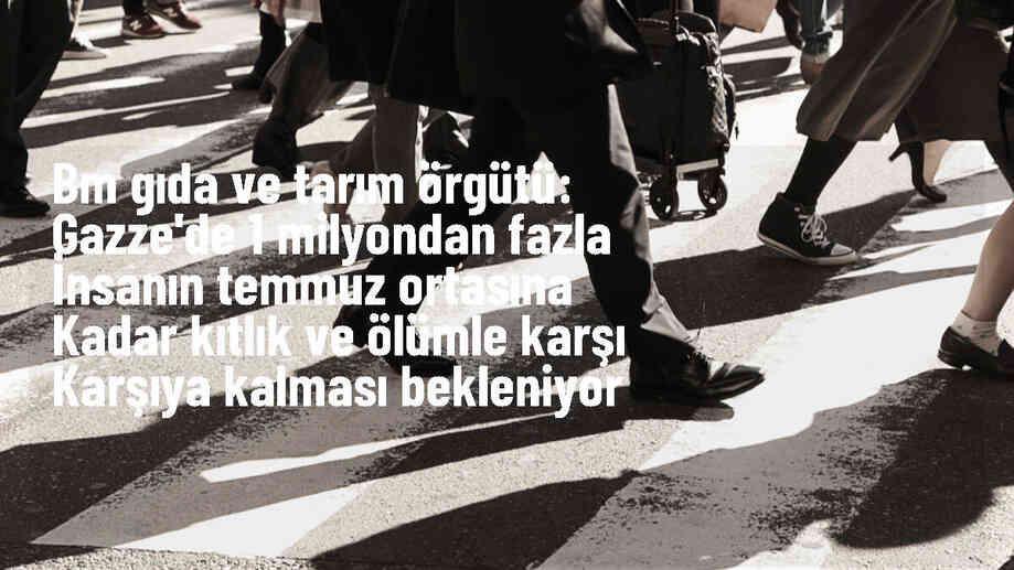 BM Gıda ve Tarım Örgütü: Gazze\'de Kıtlık ve Ölüm Tehlikesi