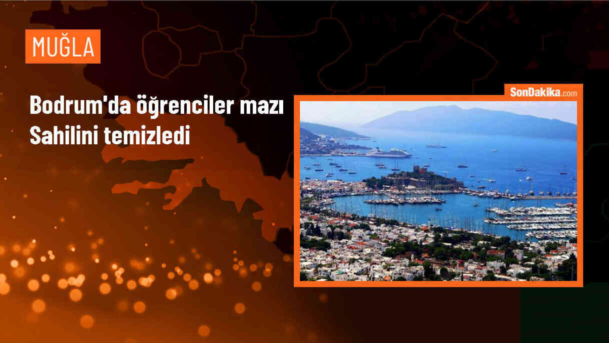 Muğla Bodrum\'da öğrenciler çevre temizliği için çalışma yaptı