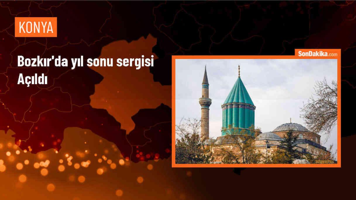Konya Bozkır\'da Halk Eğitim Merkezi Yıl Sonu Sergisi Açıldı