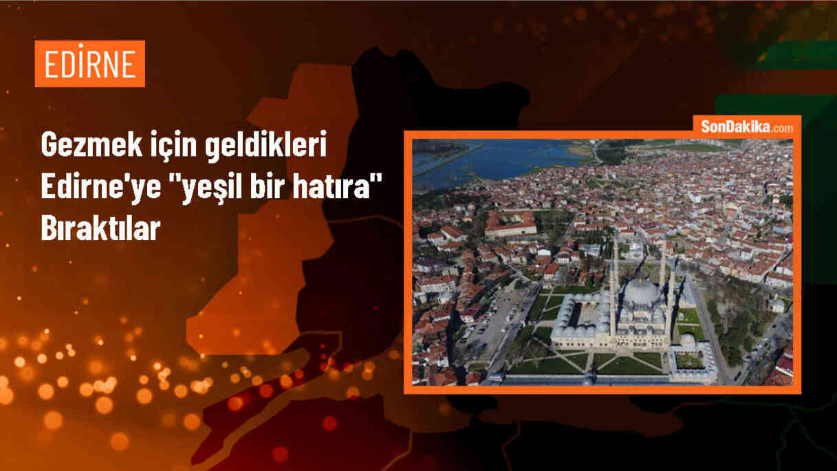 Kocaeli\'de bir fabrikanın çalışanları Edirne gezisinde çam fidanı dikti