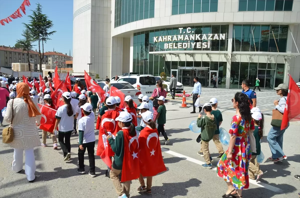 Kahramankazan\'da Dünya Çevre Günü etkinlikleri kapsamında çevre yürüyüşü düzenlendi