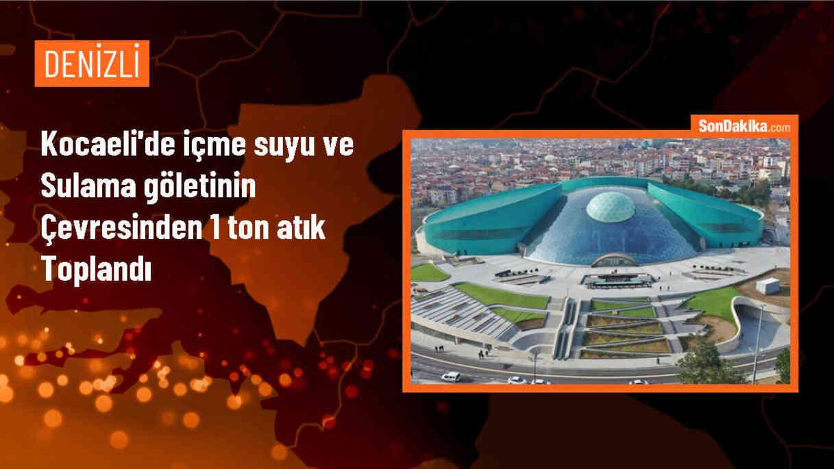 Gebze\'deki gölette yapılan temizlikte 1 ton atık toplandı