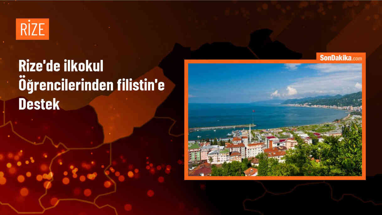 Rize\'de İlkokul Öğrencileri İsrail\'in Gazze\'ye Saldırılarına Tepki Gösterdi