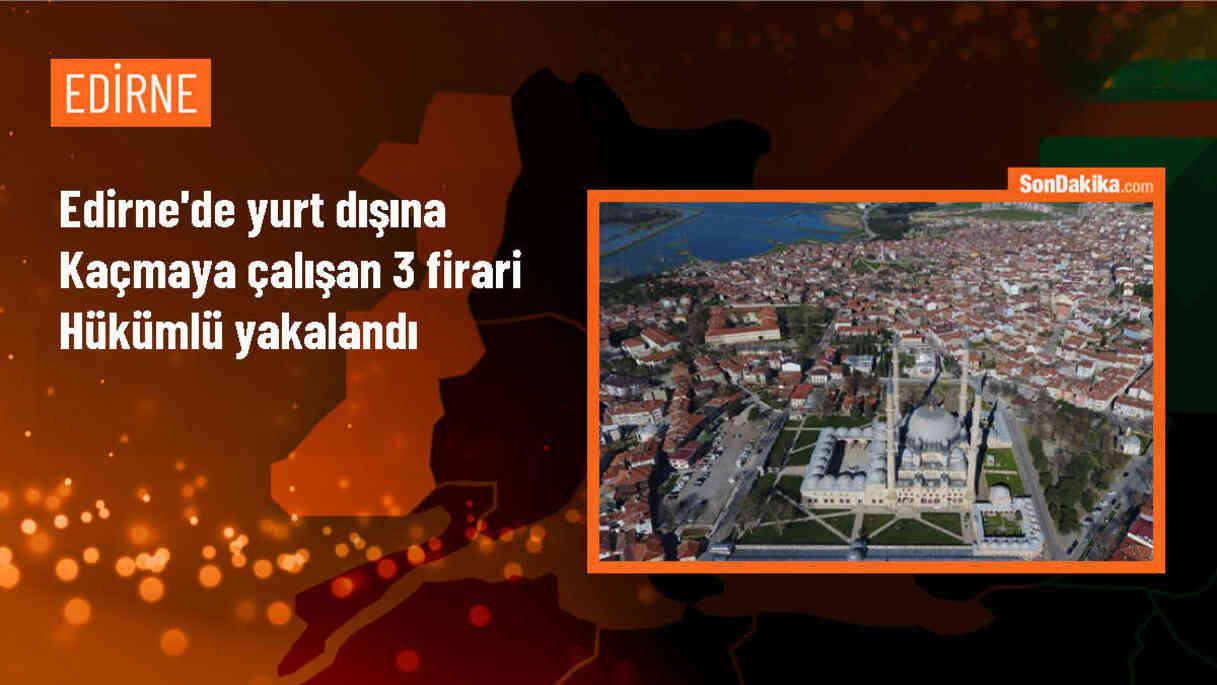 Edirne\'de yurt dışına kaçmaya çalışan 3 firari hükümlü yakalandı