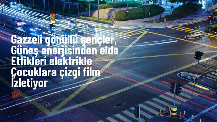 Gazze\'deki Çocuklara Güneş Enerjisiyle Çizgi Film İzletiliyor