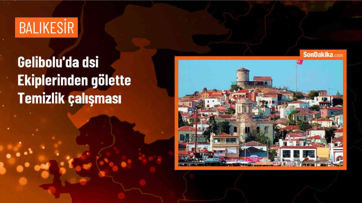 Çanakkale\'deki Fındıklı Köyü Göletinde Temizleme Çalışmaları Yürütülüyor